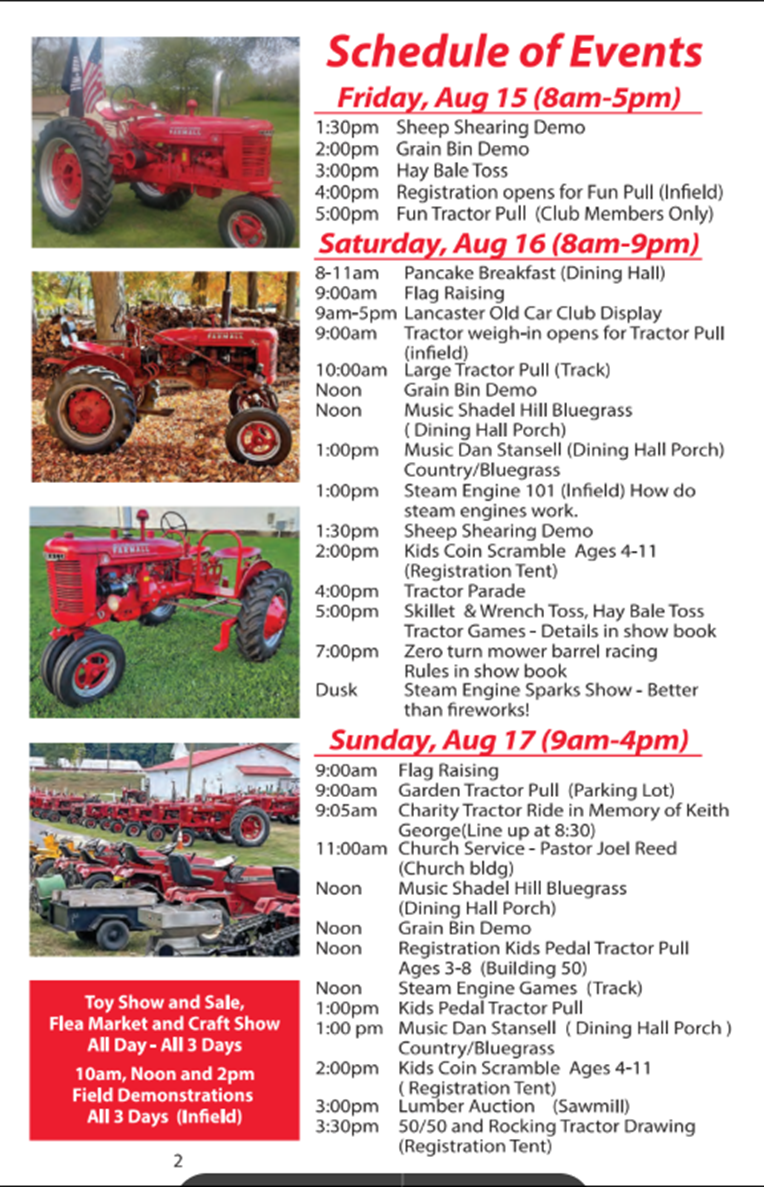 event schedule ad